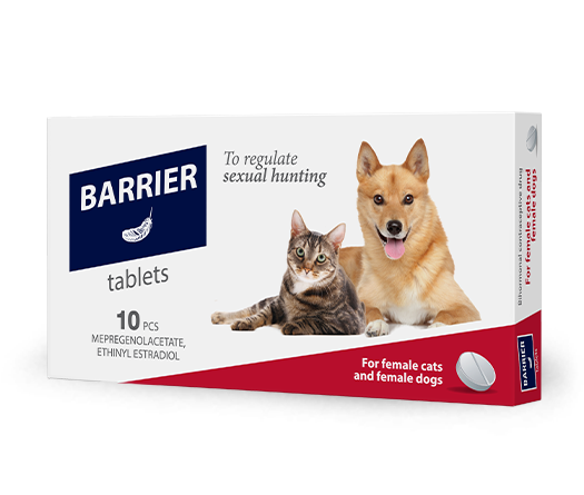BARRIER tablets for female cats and female dogs