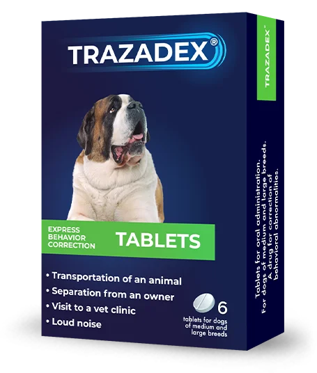 TRAZADEX for dogs of medium and large breeds 6 tablets